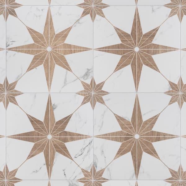 Llama Stella Loire Noce 9-3/4 in. x 9-3/4 in. Porcelain Floor and Wall Tile (10.88 sq. ft./Case)