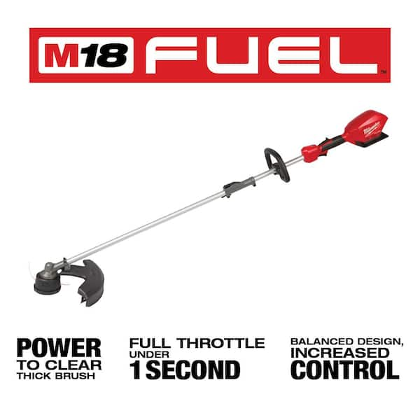 Milwaukee M18 Fuel 18V Lithium-Ion Brushless Cordless Quik-Lok String Grass Trimmer w/Brush Cutter & Hegde Trimmer Attachments