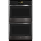 Profile 30 in. Double Electric Wall Oven with Convection Self-Cleaning in Black Stainless Steel, Fingerprint Resistant