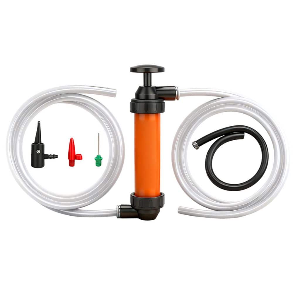 Manual Plastic Siphon Transfer Pump Kit with Hoses Air Pressure Hose for Gas Oil Water Portable Fluid Drainage price history on PriceWatchPro