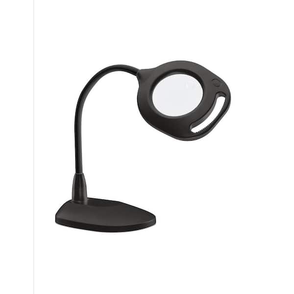 Magnifier Black Floor And Table Light, Ottlite 2 In 1 Led Magnifier Floor And Table Lamp