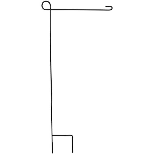 Northlight 37.75 in. Black Metal Garden Flagpole