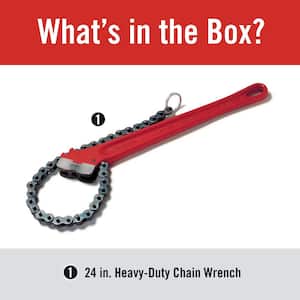 20-1/4 in. Heavy-Duty Ratcheting Chain Wrench with I-Beam Handle, 5 in. Pipe Capacity