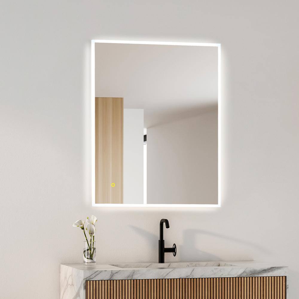 36" x 30" Frameless LED Vanity Mirror with Anti-Fog Technology