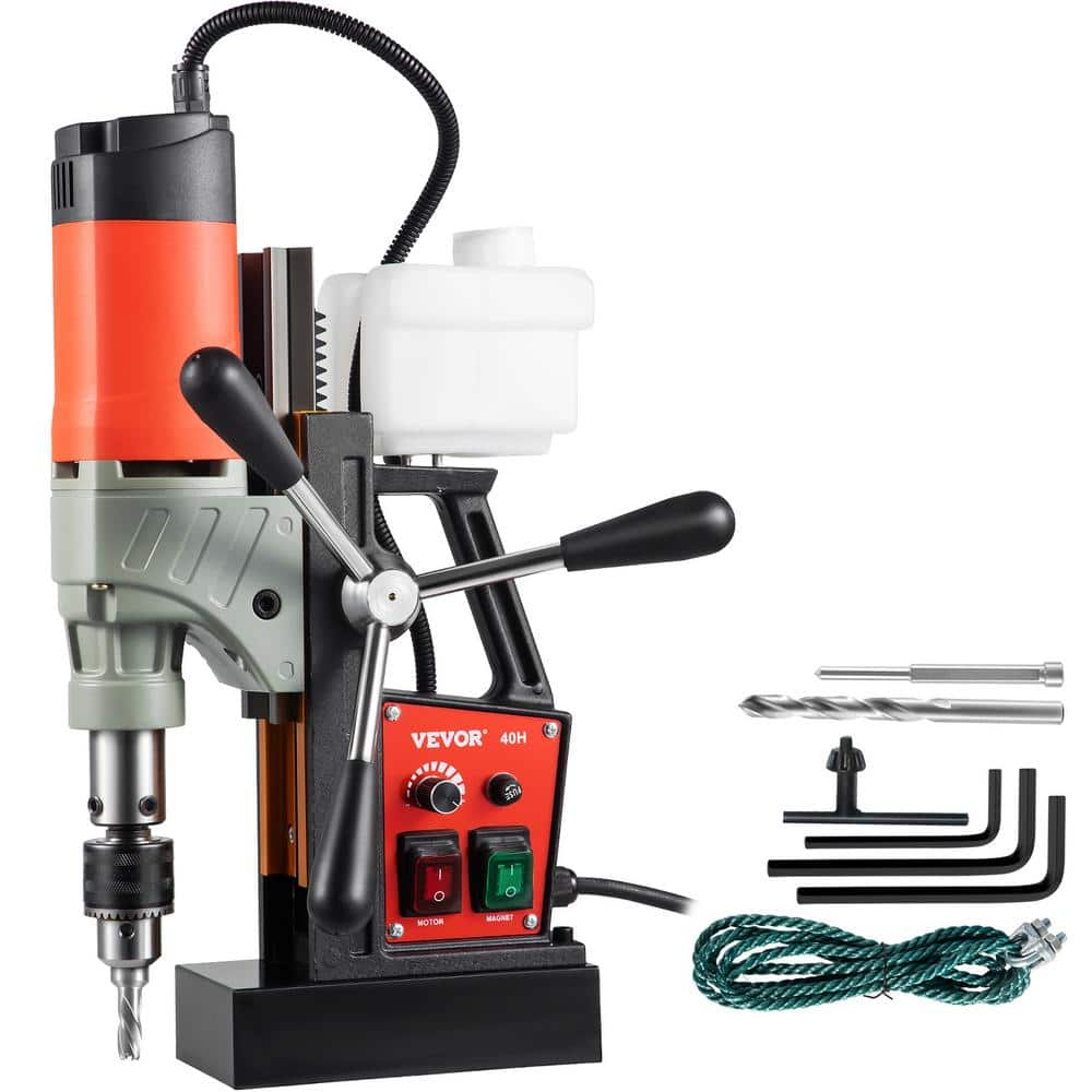 VEVOR 1200-Watt Magnetic Drill Press, 580 RPM Portable Electric Mag ...