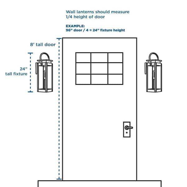 Williamston 1-Light Antique Pewter Clear Glass Farmhouse Outdoor Small Wall Lantern Light