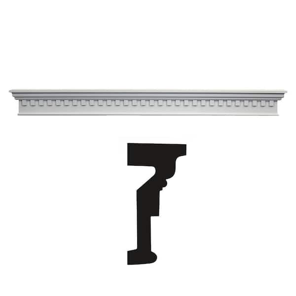 Focal Point 2-7/8 in. x 6 in. x 60 in. Primed Polyurethane Dentil Cross Head Moulding