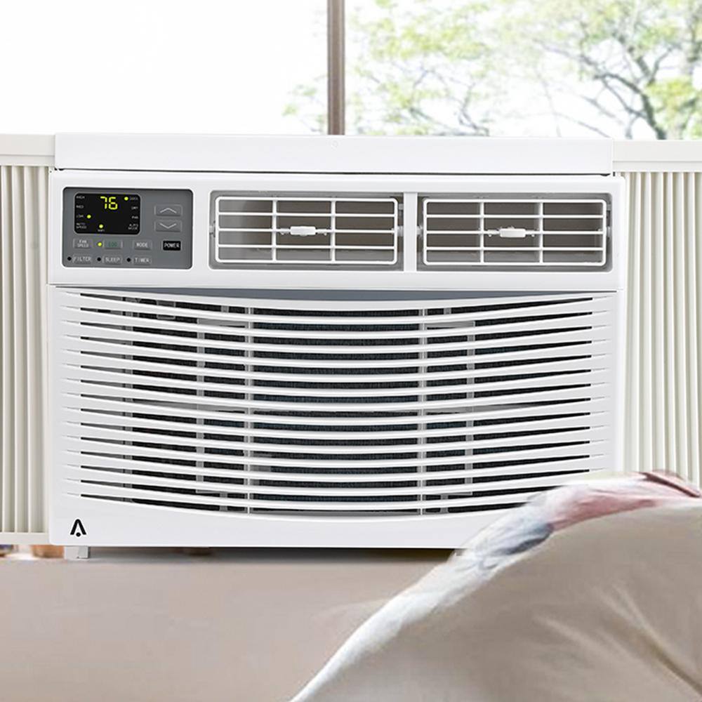8,000 BTU White Window Air Conditioner with Remote and Smart Control