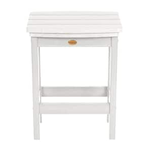 Lehigh White Counter-Height Recycled Plastic Outdoor Bar Stool