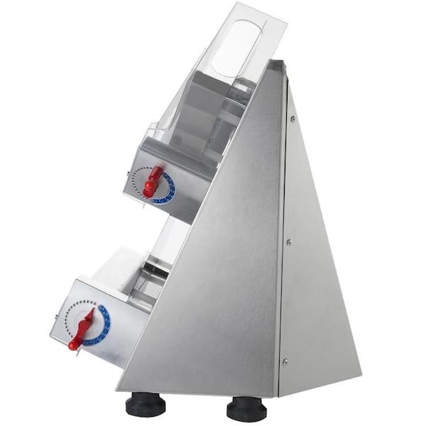 Pizza Dough Roller Sheeter, 3-12 In. Electric Pizza Press, 370 W Adjustable Thickness Dough Machine, Stainless Steel