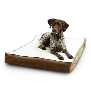Oscar Orthopedic Medium Latte Dog Bed