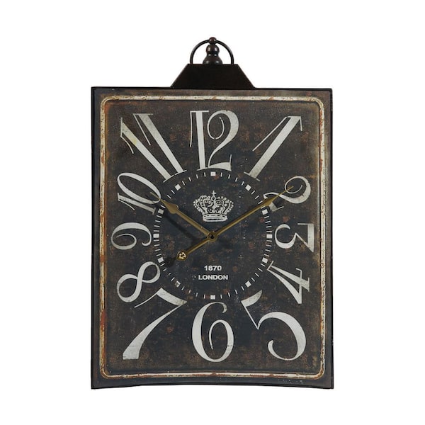 Neutral Color Analog Display Iron Wall Clock, Durable Decorative Timepiece for Farmhouse Industrial Traditional Spaces