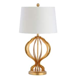 Sebastian 28.5 in. Gold Leaf Metal Trellis Table Lamp