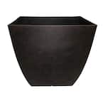 Newland Large 16 in. x 13.5 in. 40 Qt. Coffee High Density Resin Square Outdoor Planter