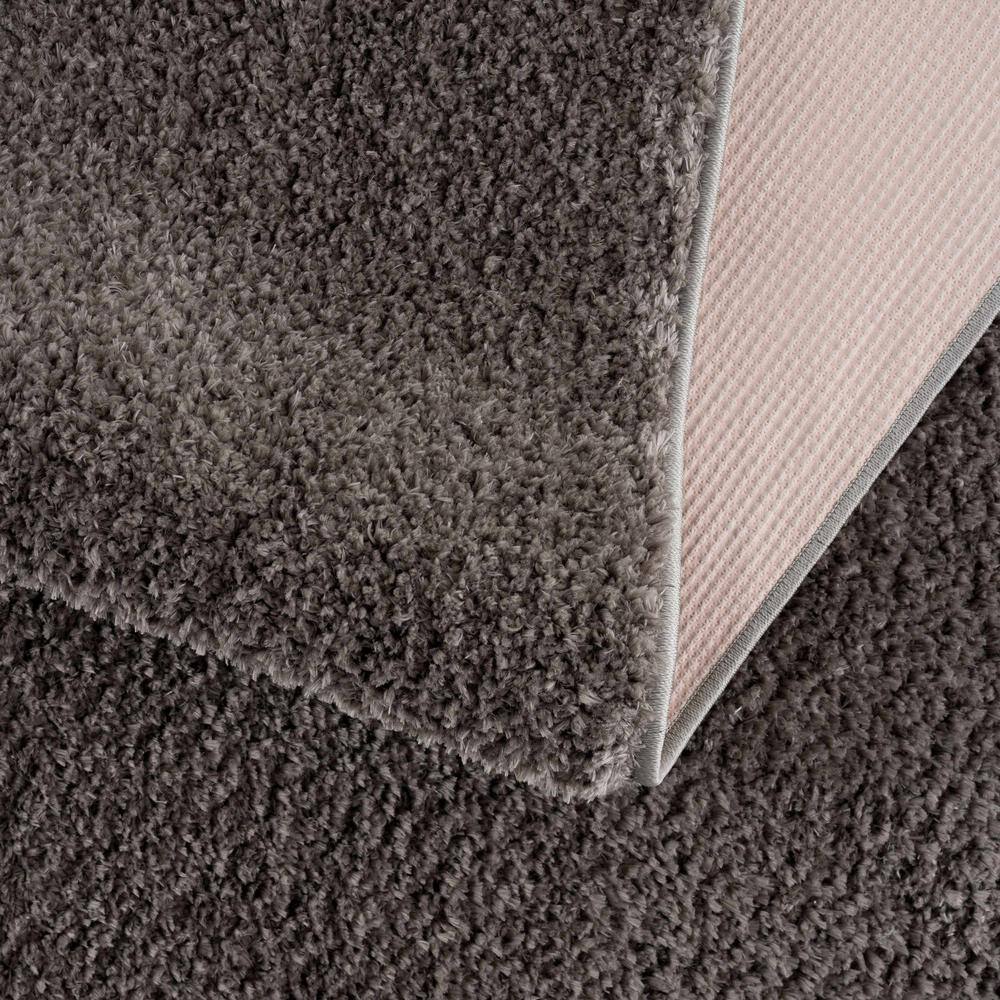 Judy Light Gray Washable Plush Shag Area Rug 5'3" x 7'