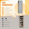Infographic showing advantages of the storage cabinet.