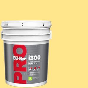 5 gal. #370A-3 Bicycle Yellow Dead Flat Interior Paint
