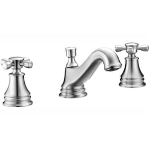 Melody Series 8 in. Widespread 2-Handle Mid-Arc Bathroom Faucet in Brushed Nickel