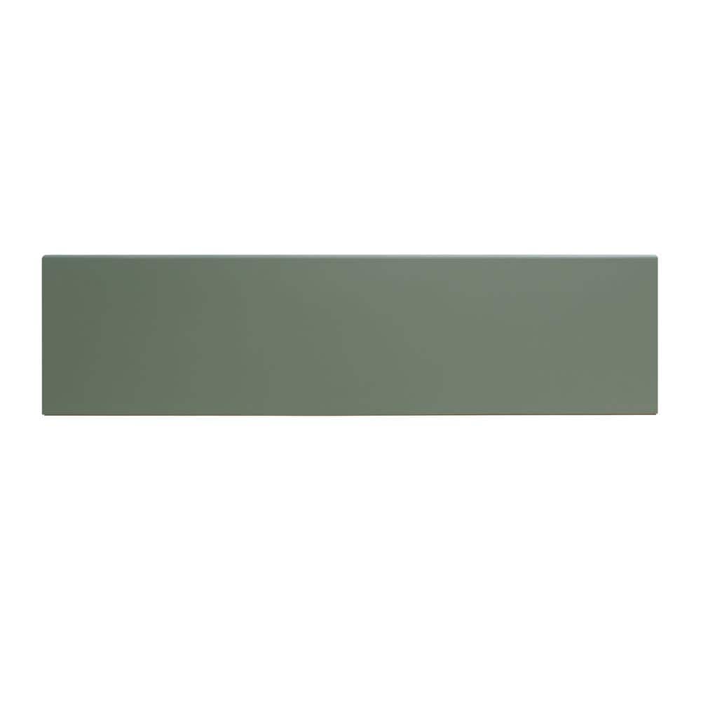 Yaztra Sage Green and Black Composite Wood TV Stand with Cabinet