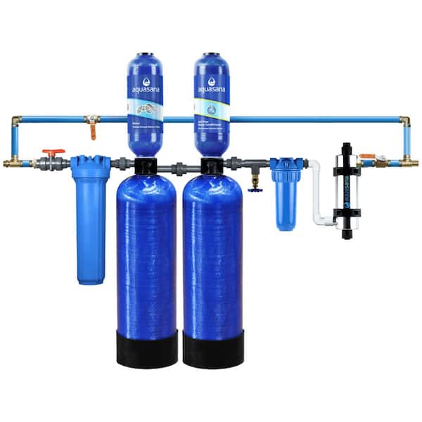 Rhino Well Water with UV + Tall Salt-Free Water Conditioner+ Pro-Grade Bypass Kit + Low Maintenance Pre-Filter