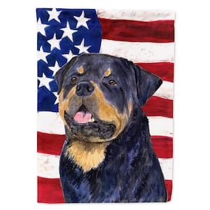 0.91 ft. x 1.29 ft. Polyester USA American 2-Sided 2-Ply Flag with Rottweiler Garden Flag