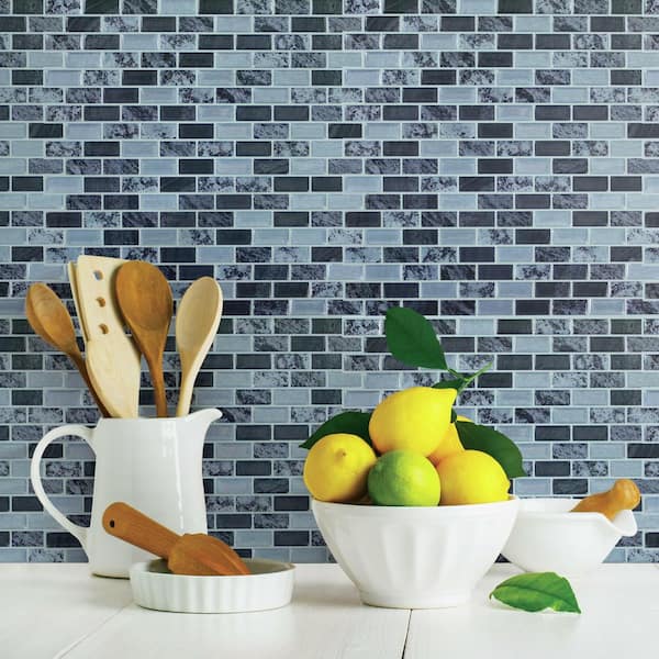 RoomMates Traditional Marble Tile Peel and Stick Backsplash RoomMates Traditional Marble Tile Peel and Stick Backsplash