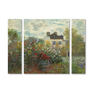 30 in. x 41 in. "Artist's Garden In Argenteuil" by Claude Monet Printed Canvas Wall Art