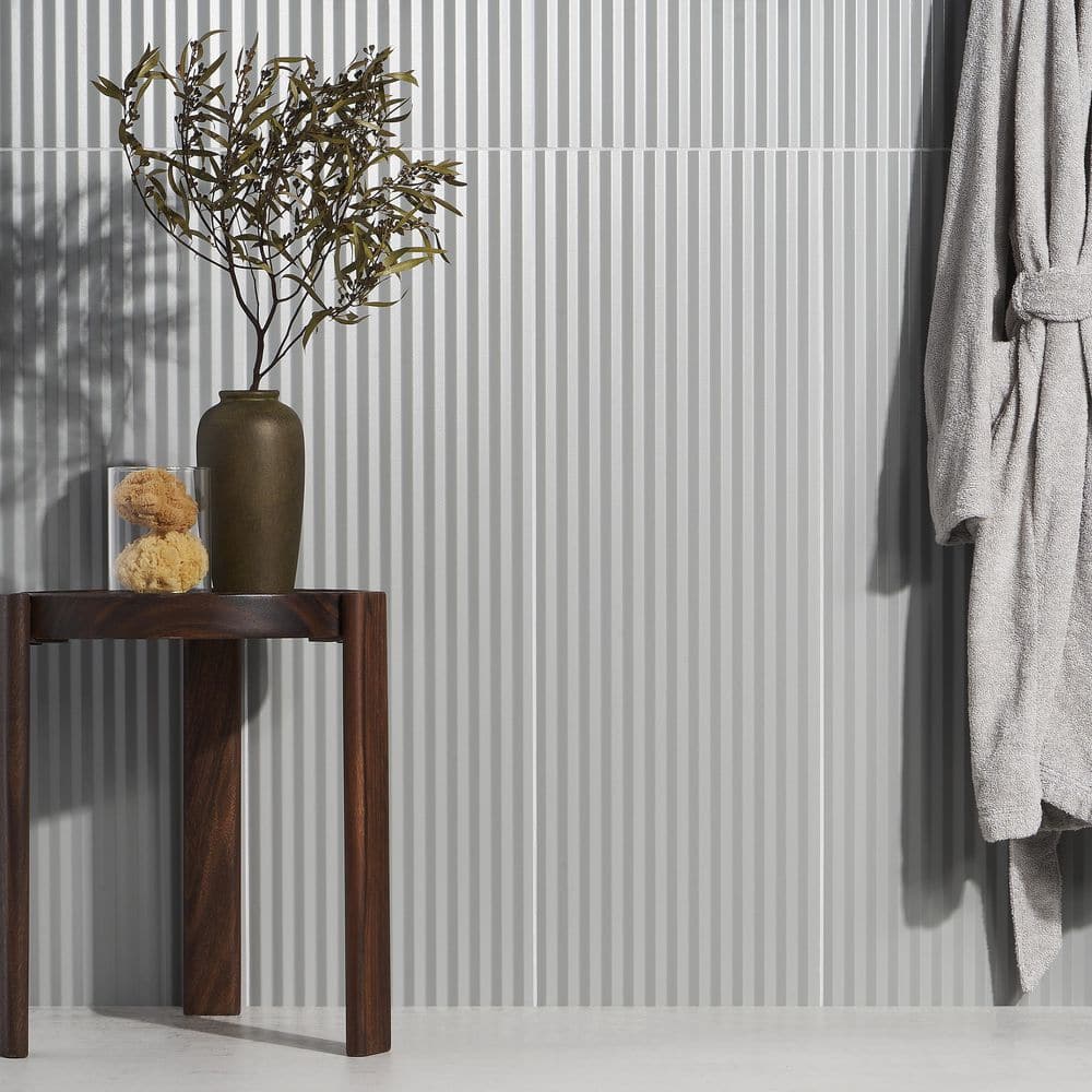 Turbine 12" x 36" Matte Gray Ceramic Wall Tile