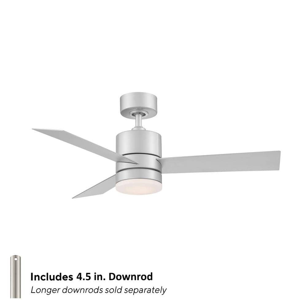 Titanium Silver 44" Smart Ceiling Fan with LED Light and Remote