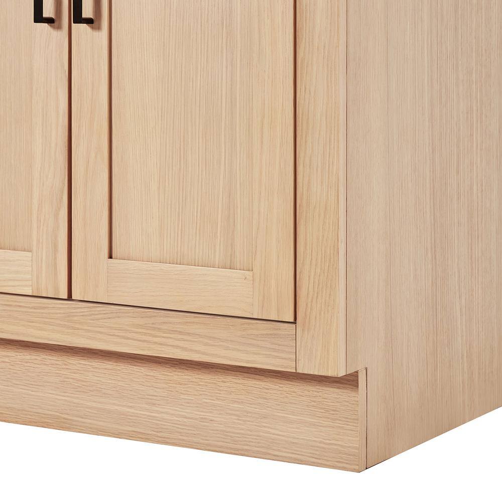 Hepburn 72" Light Brown Oak Double Freestanding Vanity Base
