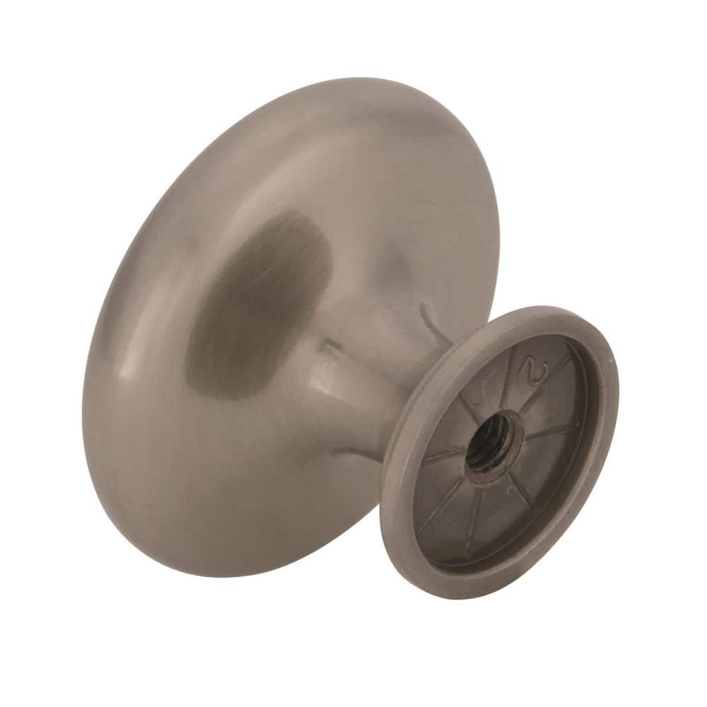 Satin Nickel Round Cabinet Knob Multipack with Mounting Hardware