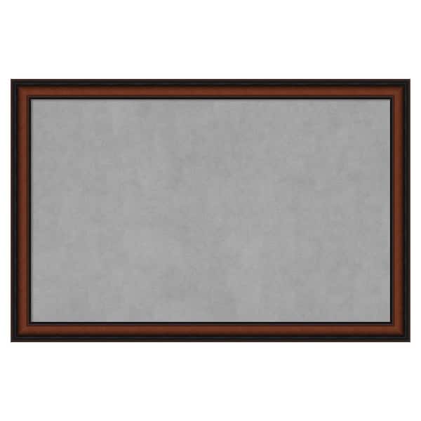 Cyprus Walnut Narrow 35 in. x 23 in. Framed Magnetic Board