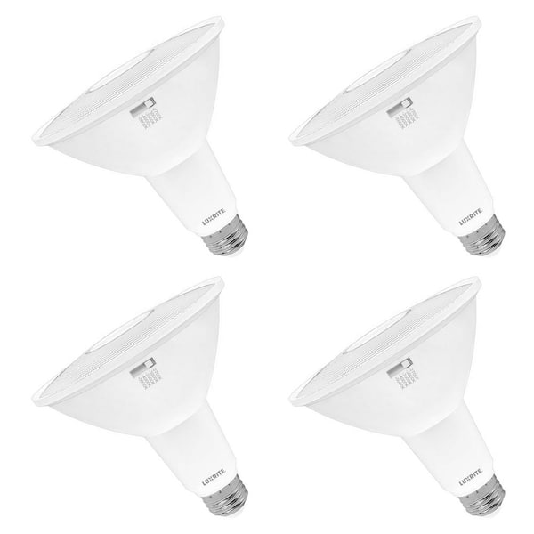 LUXRITE Equivalent 90-Watt PAR38 Flood LED Light Bulb 5CCT 1200 Lumens 13-Watt Dimmable Damp Rated ETL Listed E26 (4-Pack)