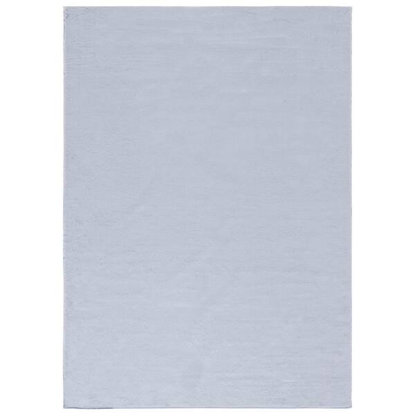 SAFAVIEH Faux Rabbit Fur Periwinkle Doormat 2 ft. x 3 ft. Solid Flokati Area Rug