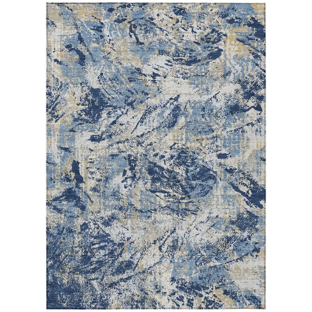 Chantille Machine Washable Indoor/Outdoor Abstract ACN2779 Navy 8 ft. x 10 ft. Area Rug price history on PriceWatchPro