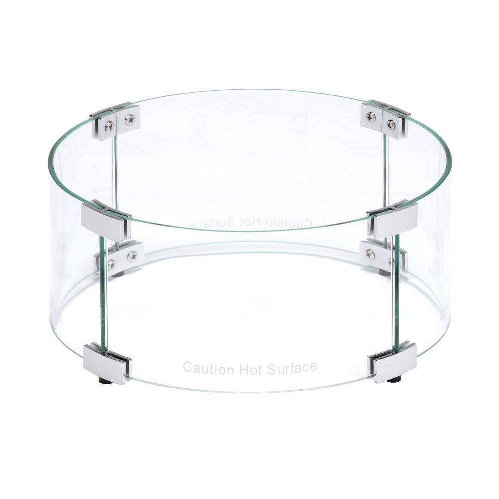 Celestial 14.5" Round Tempered Glass Fire Pit Wind Guard