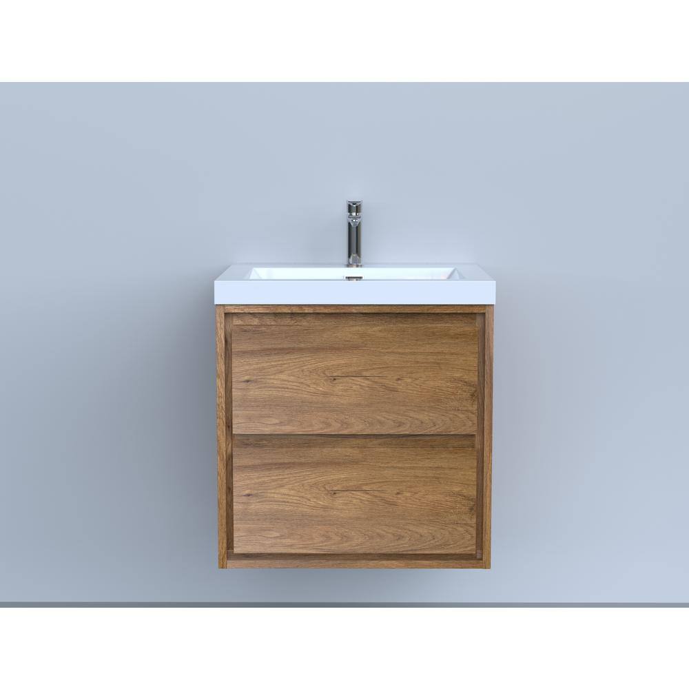 Moreno Bath Sage 24 in. W Vanity in Teak Oak with Reinforced Acrylic