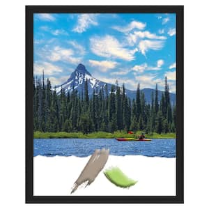 Opening Size 22 in. x 28 in. Grace Brushed Metallic Black Narrow Picture Frame