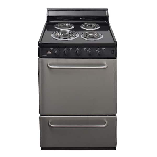 Unbranded 24 in. 2.97 cu. ft. Electric Range in Stainless Steel