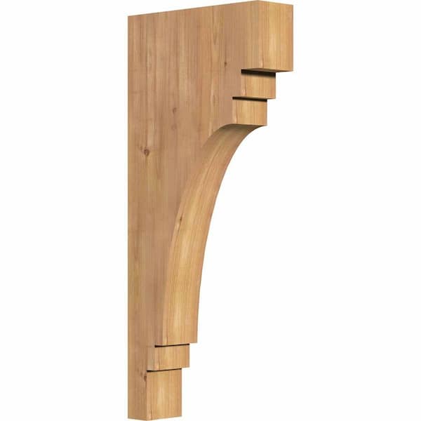 Ekena Millwork 3-1/2 in. x 12 in. x 28 in. Western Red Cedar Pescadero Smooth Corbel