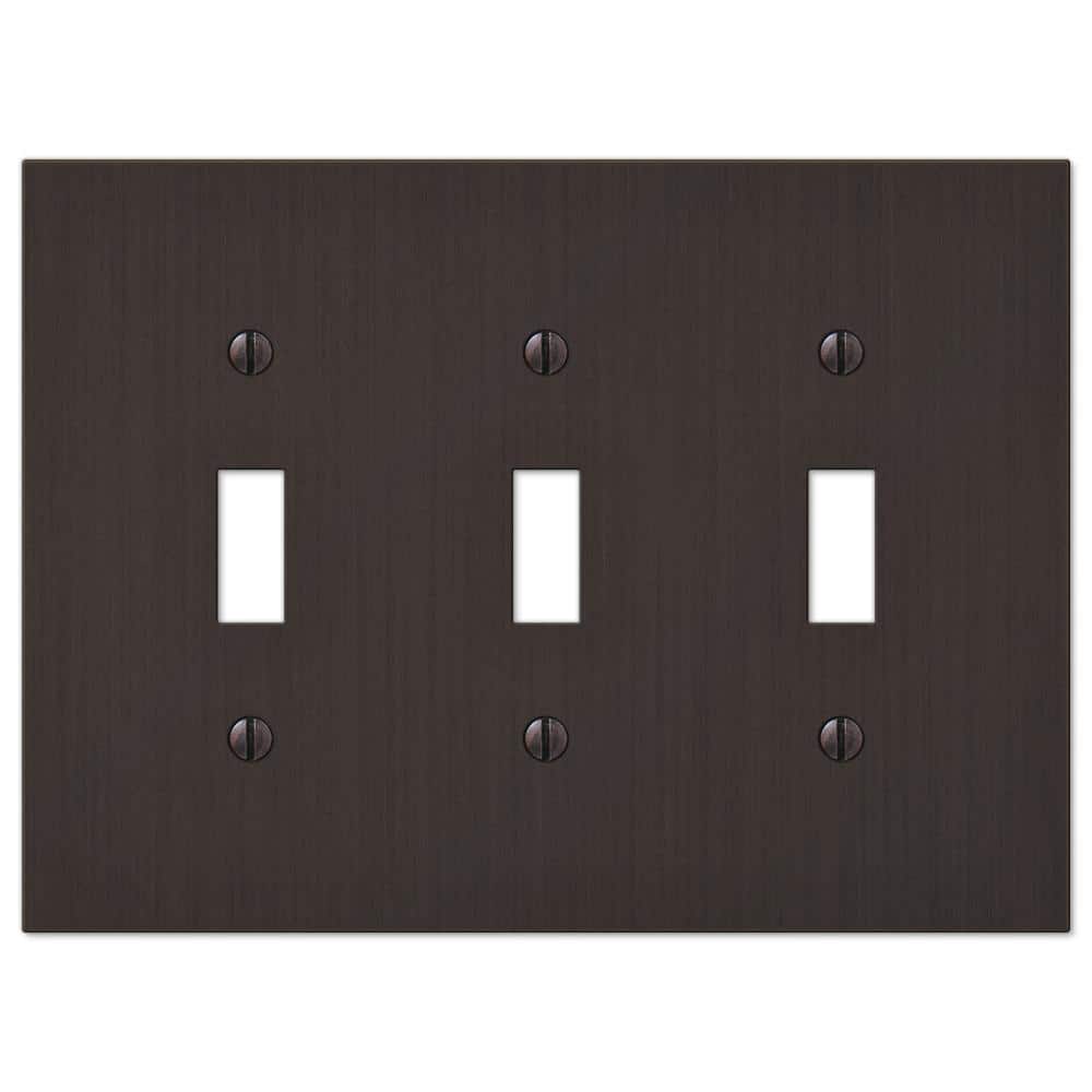 Barnard 3 Gang Toggle Metal Wall Plate - Aged Bronze price history on PriceWatchPro