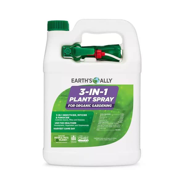 EARTH'S ALLY 1 Gal. Ready-To-Use Insecticide, Miticide, Fungicide 3-in-1 Plant Spray