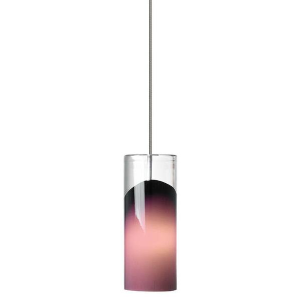 Generation Lighting Horizon 1-Light Bronze Xenon Mini Pendant with Amethyst Shade