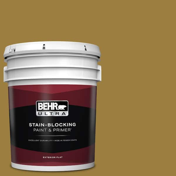 BEHR ULTRA 5 gal. #S-H-380 Burnished Bronze Flat Exterior Paint & Primer