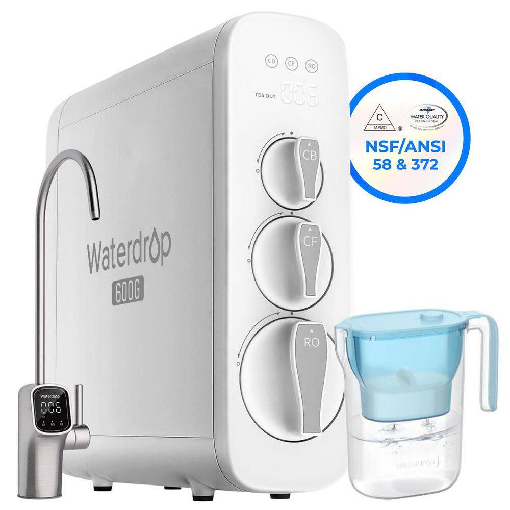 G3 Reverse Osmosis System,8-Stage Tankless RO Water Filter, NSF/ANSI Certified+200-Gallon Long-Life Water Filter Pitcher price history on PriceWatchPro