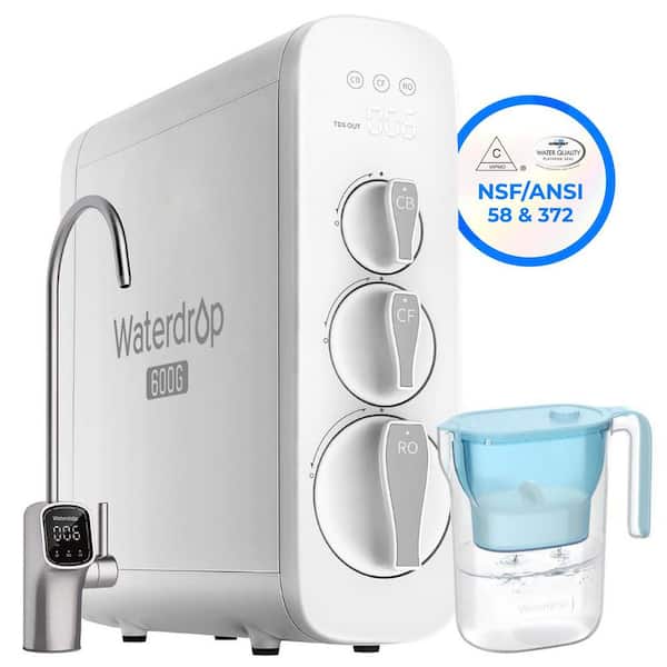 G3 Reverse Osmosis System,8-Stage Tankless RO Water Filter, NSF/ANSI Certified+200-Gallon Long-Life Water Filter Pitcher