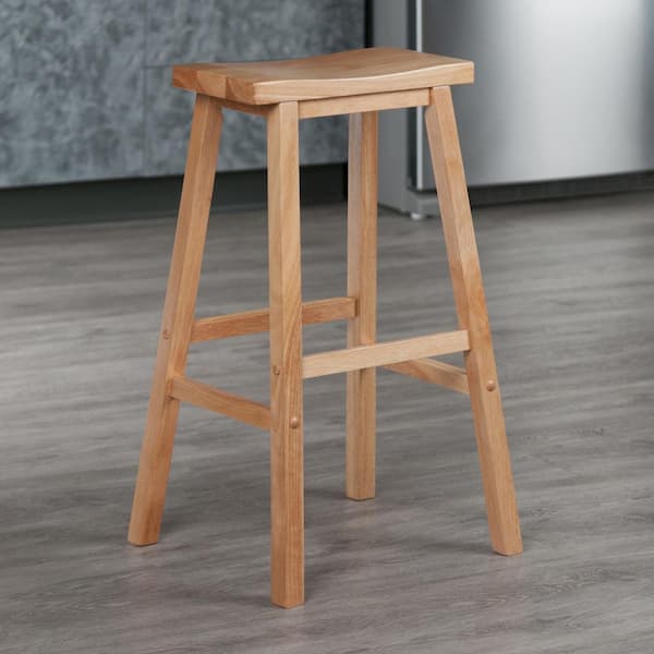 Satori 29 in. Saddle Seat Natural Bar Stool