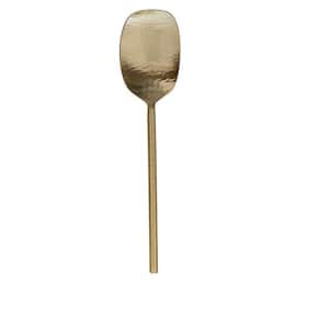 9.5 in. Gold Hammered Stainless Steel Serving Spoon