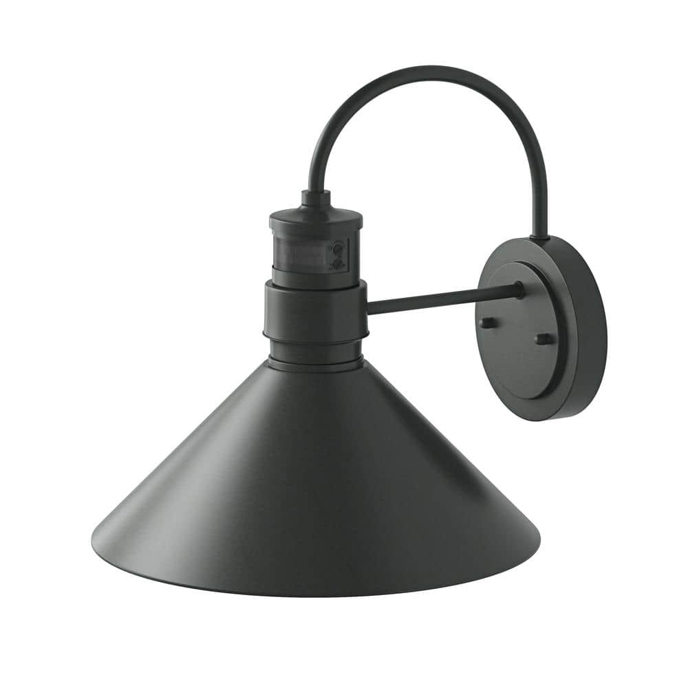Black Metal Dimmable Motion Sensor Outdoor Wall Sconce