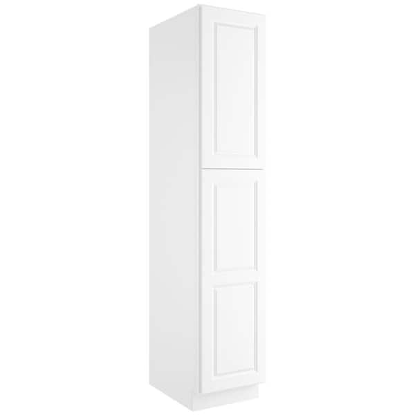 18-in W X 24-in D X 90-in H in Traditional White Plywood Ready to Assemble Floor Wall Pantry Kitchen Cabinet